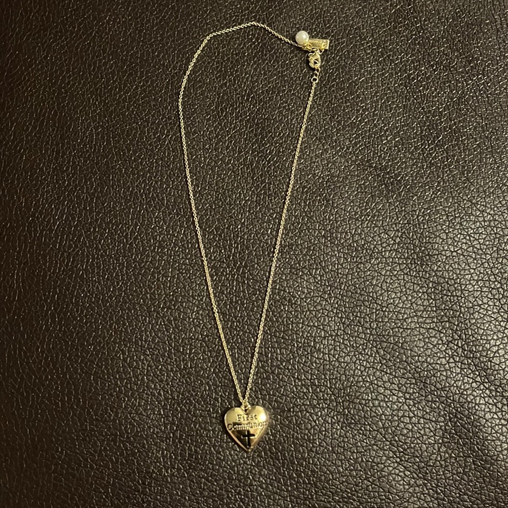 14k gold filled heart pendant cross necklace